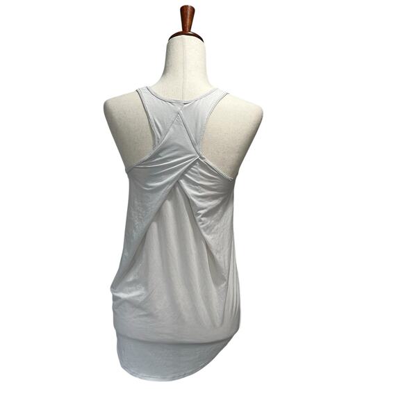 Lululemon Essential Tank Pleated XS / Small Vapour Silver Gray Jersey Racerback - Picture 9 of 11